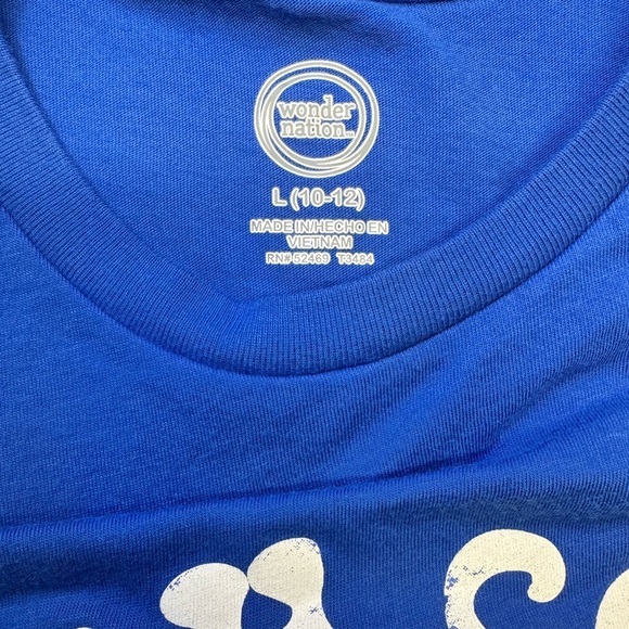 💥Wonder Nation Blue 'Stay Cool' Tank Top Size 10/12 - Picture 3 of 3